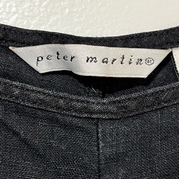 Peter Martin Black Linen Blend Embroidered Animal Pants - Size 12 - Picture 4 of 12